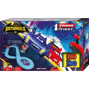CARRERA Racetrack FIRST Batwheels Ready to Roll slot car set model 20063048 — battery-powered ready-to-run toy racetrack
