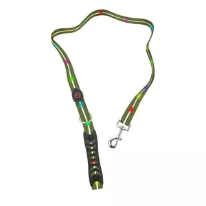 Doggy Village LED Signal Leash for Large and Medium Dogs, Dark Green