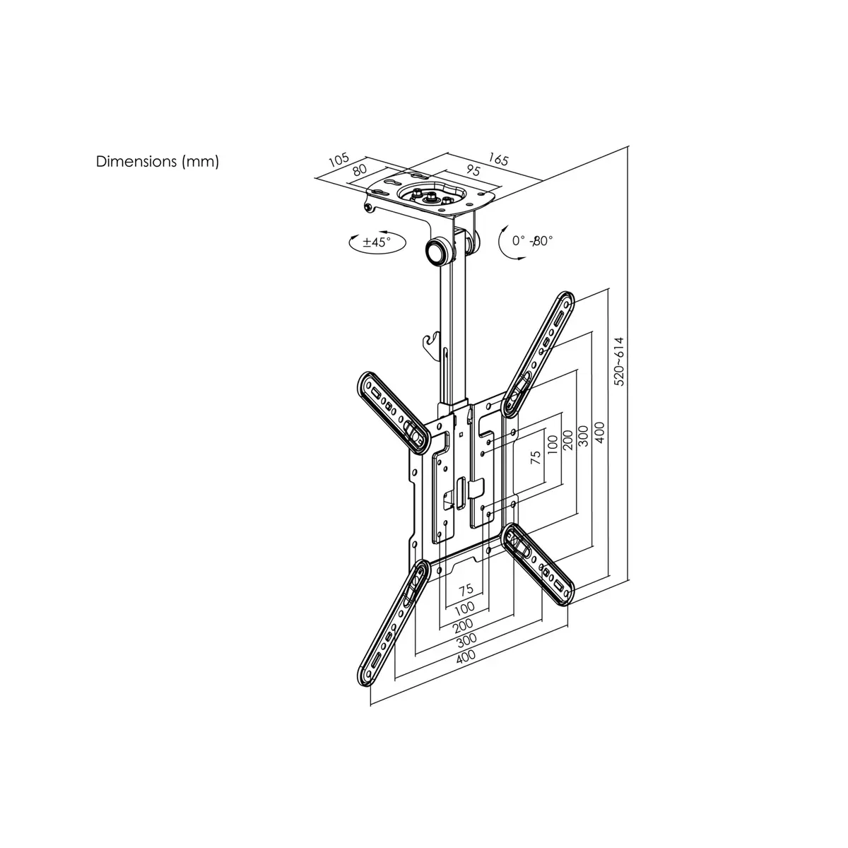 Equip 23"-55" Ceiling Mount TV Bracket Photo 10