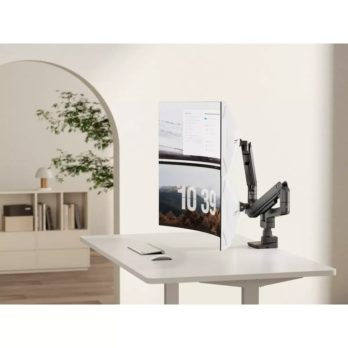 Dual Monitor Desk Mount Bracket Equip 17"-35" Photo 6