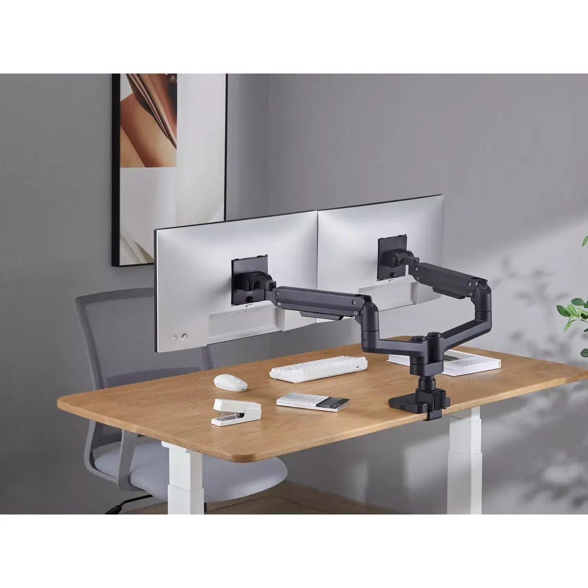 Dual Monitor Desk Mount Bracket Equip 17"-35" Photo 7