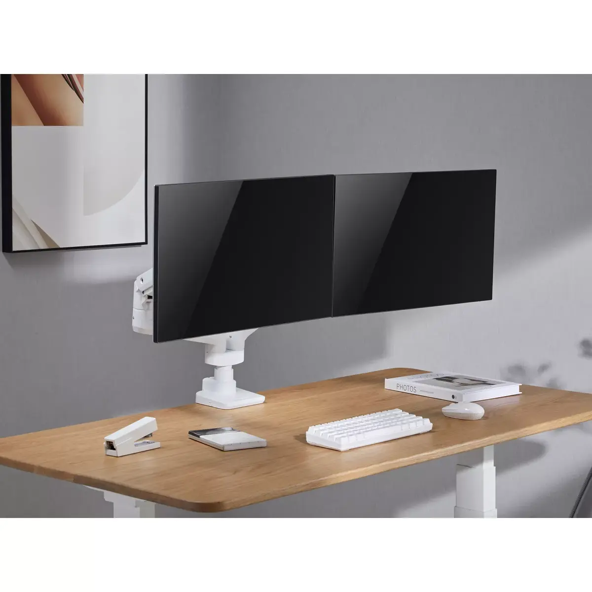 Divu monitoru galda stiprinājums Equip 17"-35" Heavy-Duty Photo 8