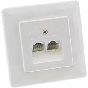 InLine ISDN Wall Plate 2x RJ45 female 2x 8 Port 69989C
