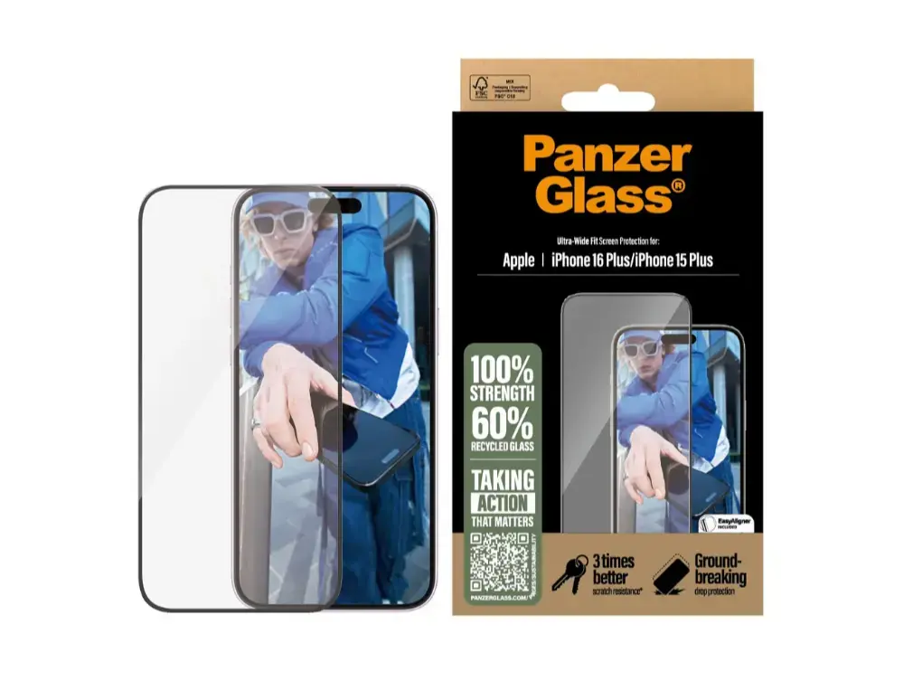 Ekrāna aizsargs PanzerGlass SP iPhone 16 Plus UWF Photo 3