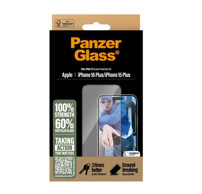 Ekrāna aizsargs PanzerGlass SP iPhone 16 Plus UWF Photo 4