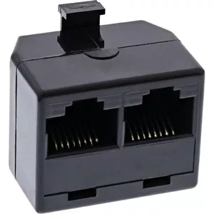 InLine 69934 kabeļu spraudņu pāreja 2xRJ45 RJ45 Melns