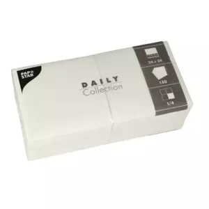 Papstar Napkin 89600 150 pcs White Textile Square 240x240 mm