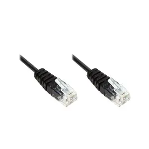 RJ11 Cable Alcasa 0.6m Black Transparent