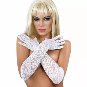 Перчатки CHILIROSE ACCESORIES CR 3071 White — длинные белые перчатки, размер не указан