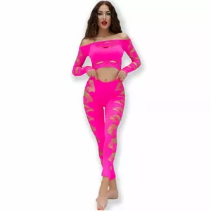 Топ и брюки Chilirose S/L Фуксия D-239060