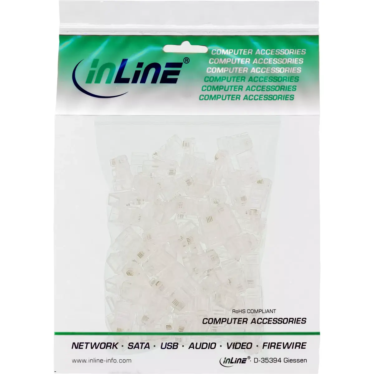 Модульный разъем InLine 8P4C RJ45 ISDN 100шт Photo 2
