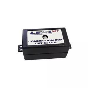 Patch panel UTP box Lexi-NET SPBOXC5E-1 – black, Category 5e single-port enclosure