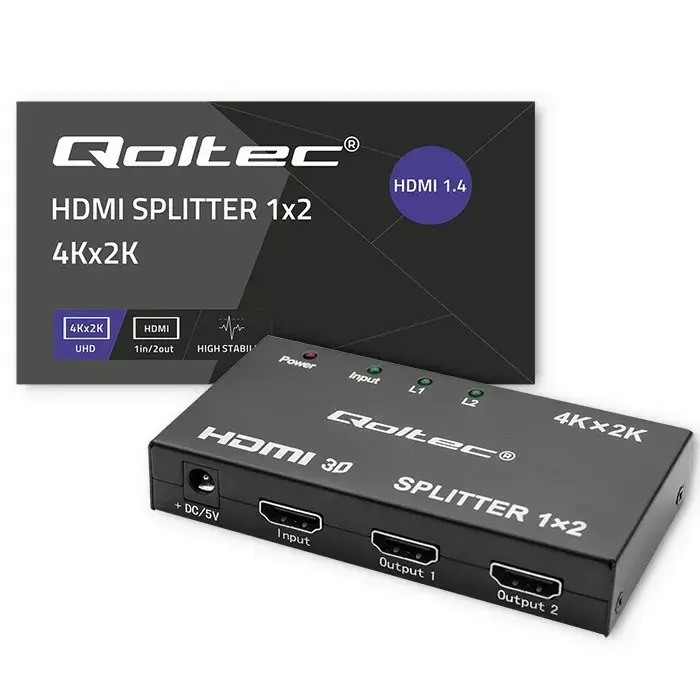HDMI dalītājs QOLTEC 2 izvadi 4Kx2K Photo 4