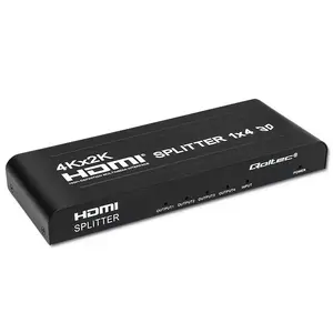 HDMI splitter QOLTEC 51798 — 4× HDMI outputs, up to 4Kx2K (3840×2160), HDCP 2.2, 3.4 Gb/s