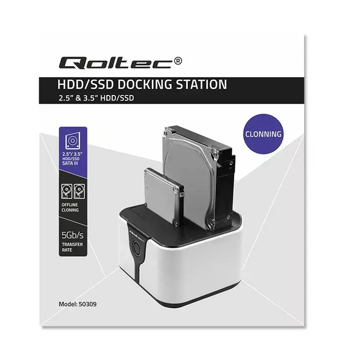 Док-станция QOLTEC 50309 для 2.5"/3.5" SATA Photo 11