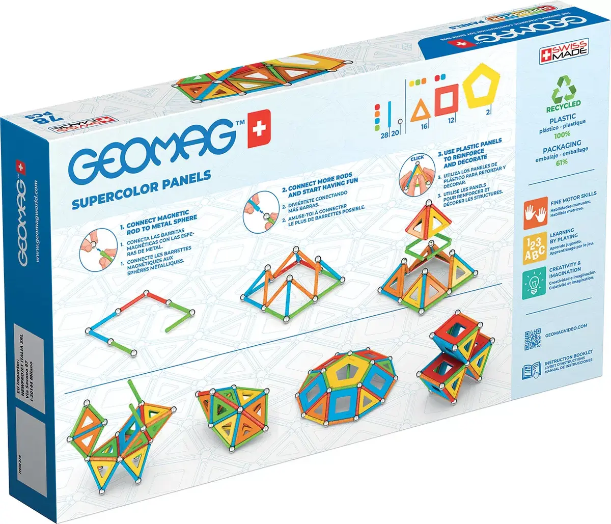 Игрушка с неодимовыми магнитами Geomag SuperColor Panels Photo 2