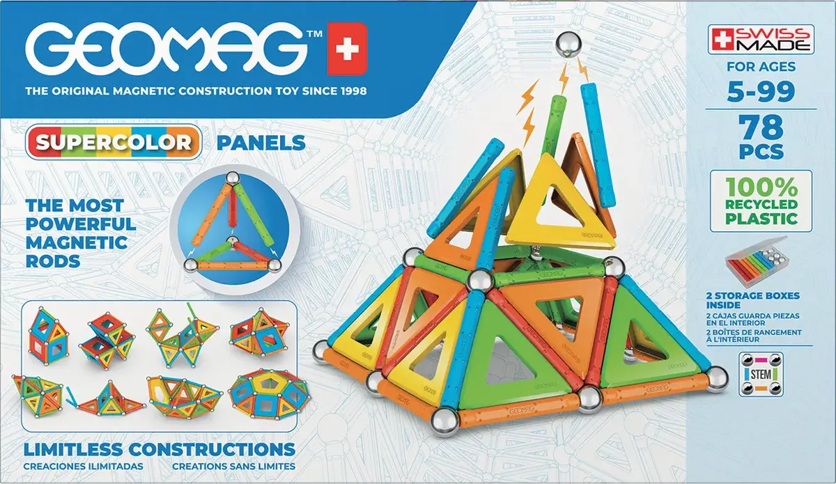 Игрушка с неодимовыми магнитами Geomag SuperColor Panels Photo 3