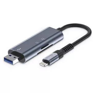 Card reader Tech‑Protect Ultraboost SD/microSD with Lightning and USB