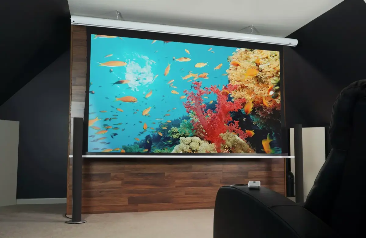 Elite Screens Saker Tab Tension SKT150XHW2-E24 моторизованный экран Photo 3
