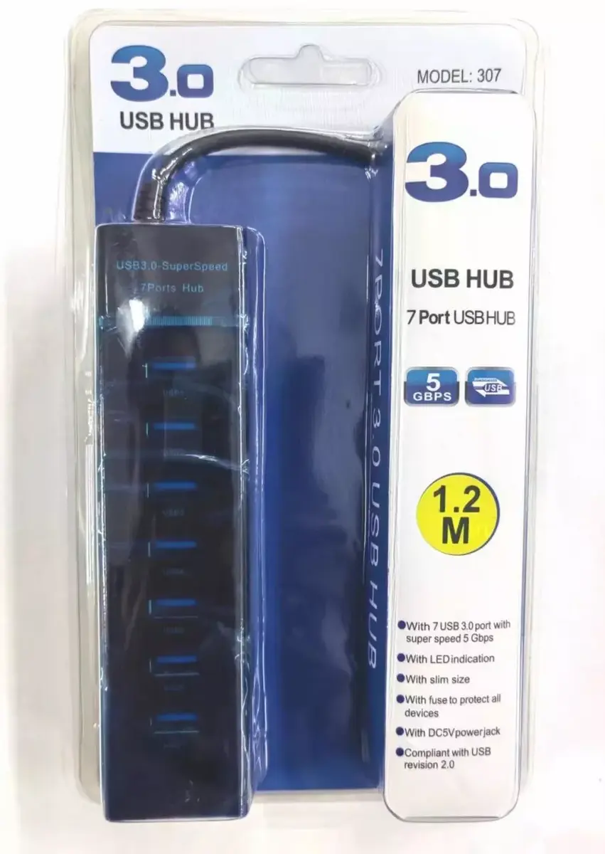 USB-концентратор Riff HUB307 — 7 USB 3.0 портов Photo 3