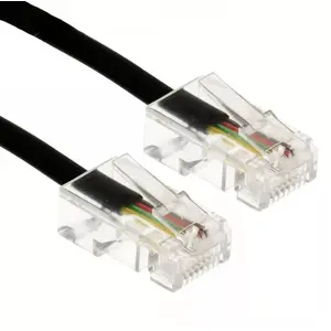 Telephone cable Helos 014096 3 m Black Transparent