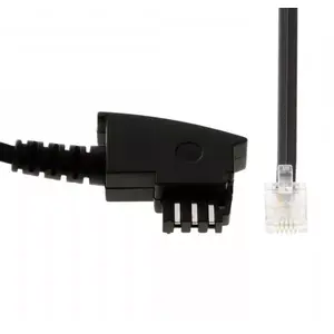 Telephone cable Helos 014075 10 m Black