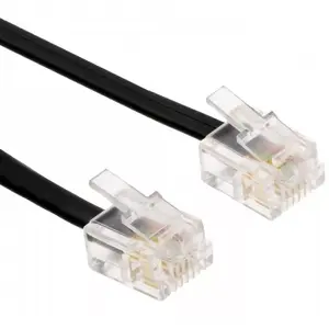 Telephone Cable Helos 014067 6 m Black Translucent