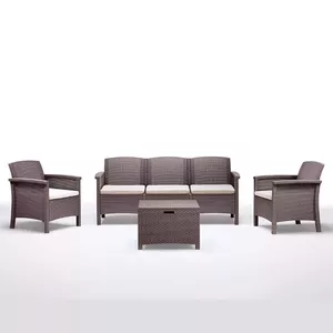 Garden furniture set BICA Set Venezia 3 brown — outdoor seating and table set