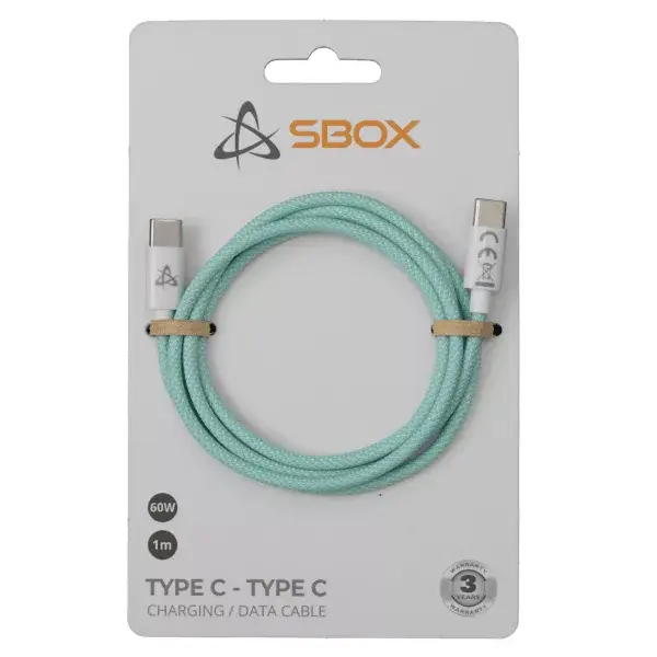 SBOX KABELIS USB TYPE C -> USB TYPE C M/M 1M Photo 2