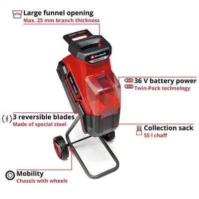 Garden Shredder Einhell REDAXXO 36/25 Photo 7