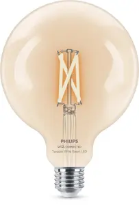 Philips Smart LED Filament G125 Bulb E27 Base 806 lm Wi-Fi and Bluetooth Transparent