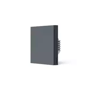 AQARA Smart Wall Switch H1 EU (With Neutral, Single Rocker) (WS-EUK03-G), Grey - Zigbee wallswitch with relay