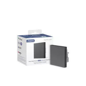 AQARA Smart Wall Switch H1 EU (No Neutral, Single Rocker) (WS-EUK01-G), Grey - Zigbee wallswitch with relay