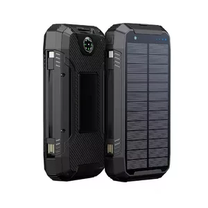 Outdoor mobile device charger PowerNeed S20000Q — 20000mAh, Quick Charge 3.0, USB‑PD, Lightning, USB‑A, USB‑C, wireless, solar-compatible, 2 sockets