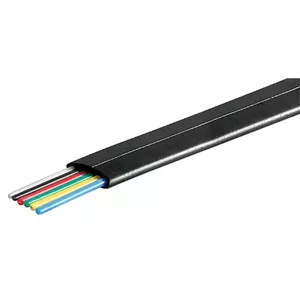 Flat Telephone Cable Goobay 50254 100m Black