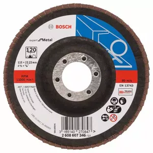 Sanding disc Bosch X551 Expert for Metal — for carbon steel, cast iron, non-ferrous metal, 1 pc