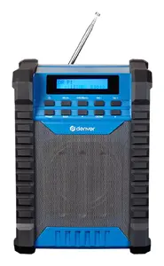 Portable Radio DENVER WRD-60 — DAB/DAB+/FM, LCD, 10 W, USB-C, IP54, Black/Blue