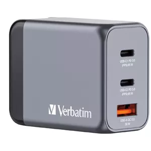 Зарядное устройство Verbatim GNC-65 GaN 65W 2x USB-C PD 1x USB-A QC 3.0