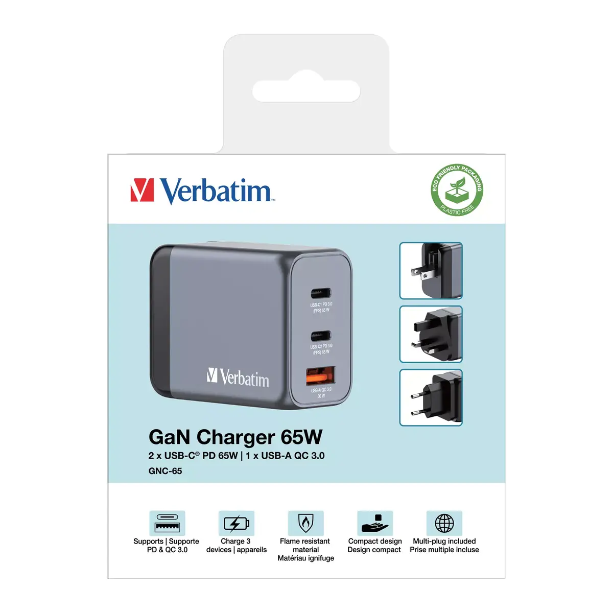 Lādētājs Verbatim GNC-65 GaN 65W Photo 7