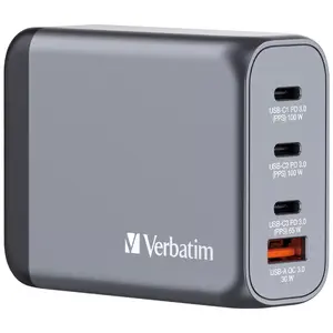 Зарядное устройство Verbatim GNC-100 100W 2xUSB-C PD 100W 1xUSB-C PD 65W 1xUSB-A QC 3.0
