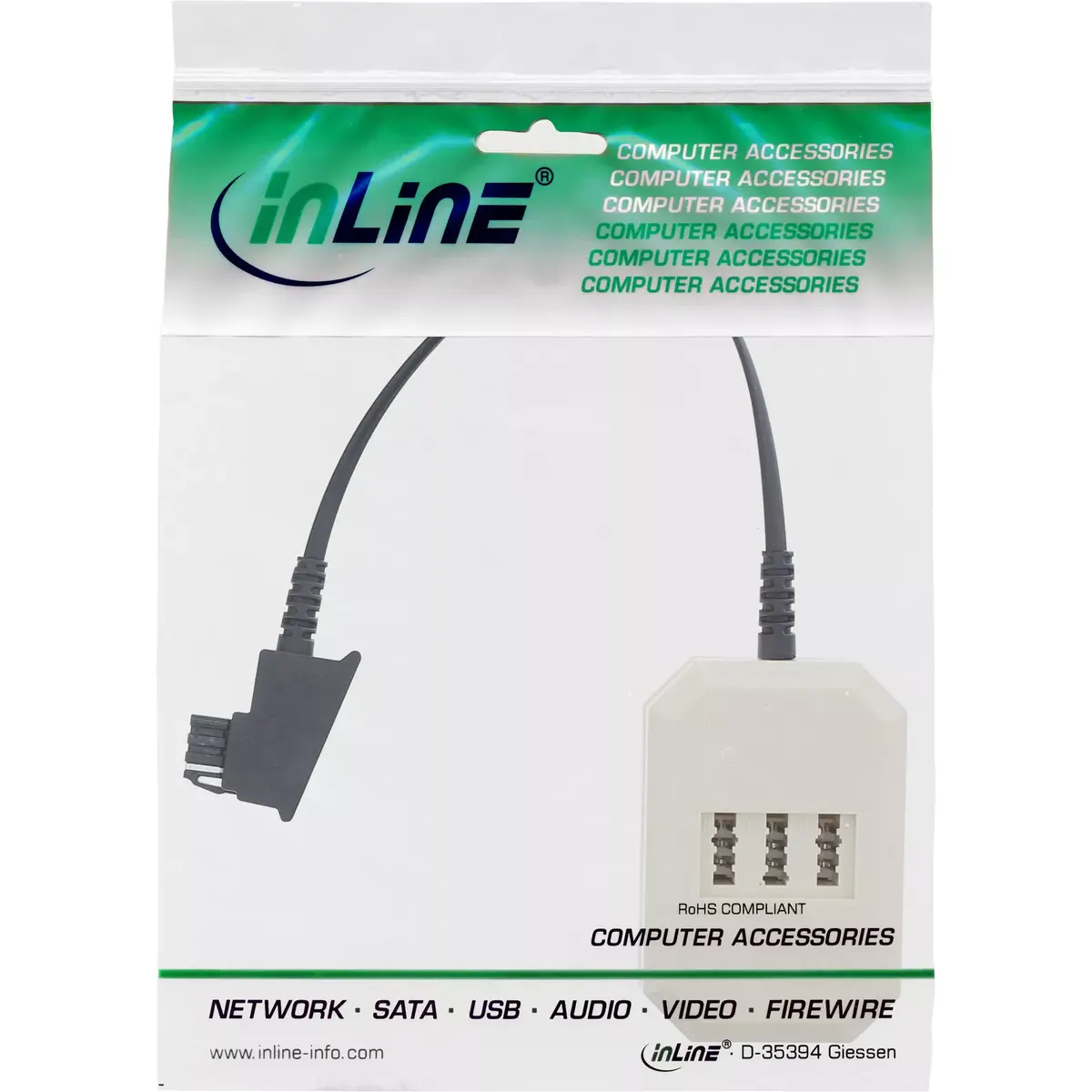 InLine TAE Adapter TAE-F German male / TAE NFN + RJ11 female Photo 3