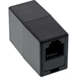 InLine 69999C Modular Adapter RJ11 6P4C Female to Female Black