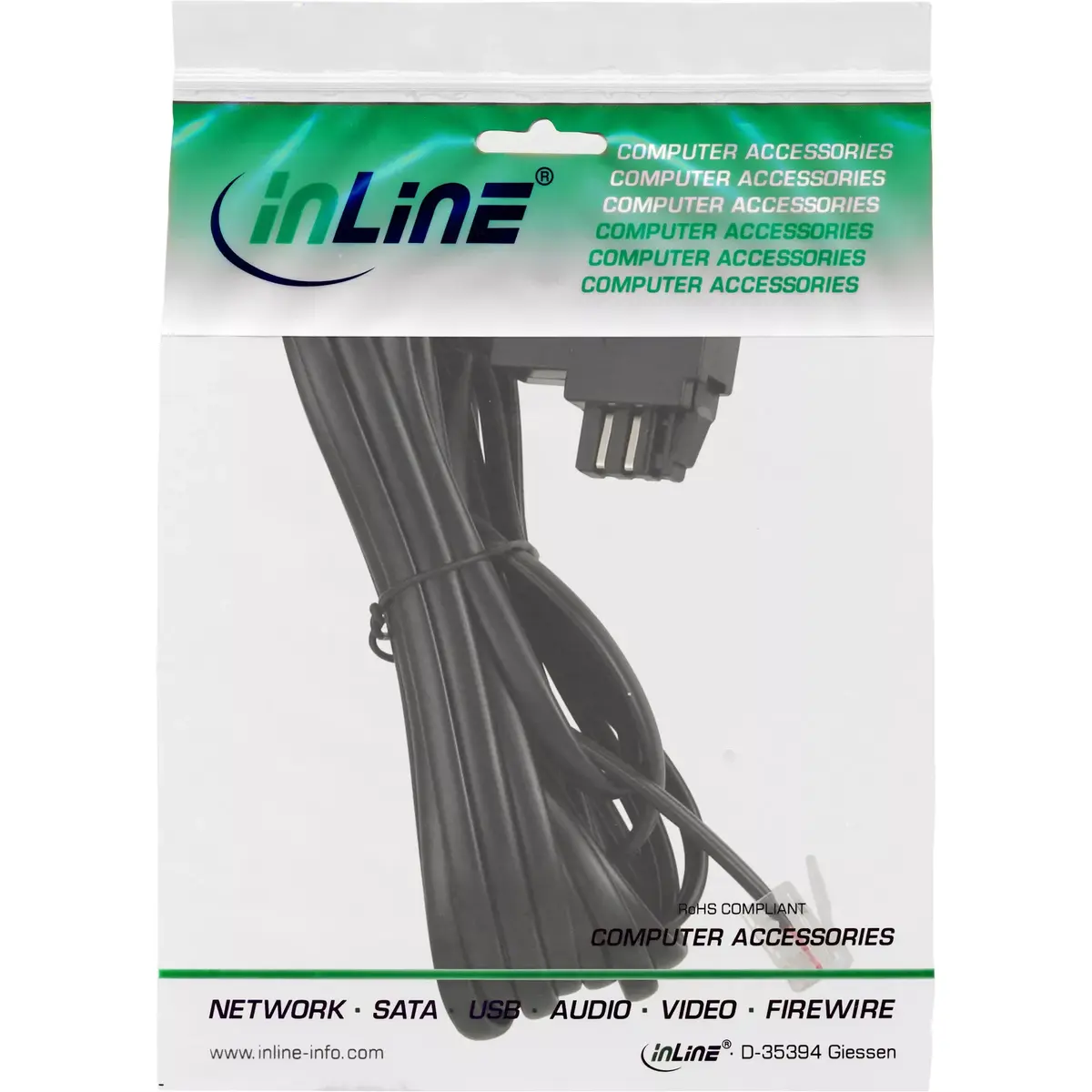 InLine TAE-N Kabelis TAE-N / RJ11 Adapteris 6P2C Photo 3
