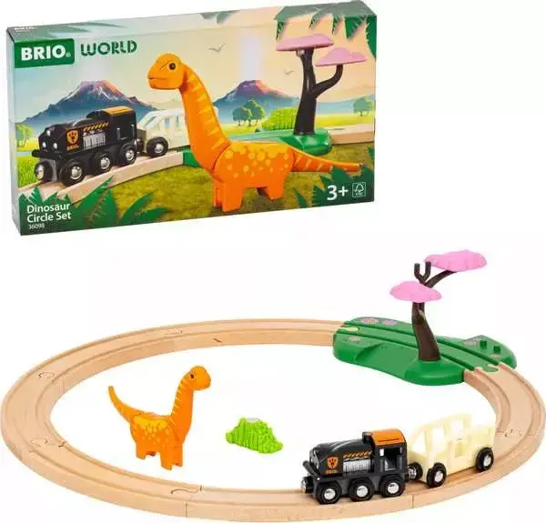 Vilcienu un sliežu komplekts BRIO Dinosaur Circle Set Photo 2