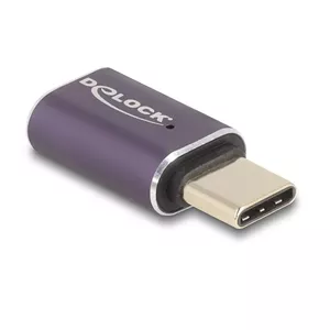 Адаптер USB DeLOCK 40 Гбит/с USB Type-C PD 3.1 240 Вт мужской в женский порт 8K 60 Гц металл