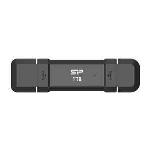 USB flash drive Silicon Power DS72 1 TB, USB 3.2 Gen 2 Type-A / Type-C, aluminium-rubber casing, black