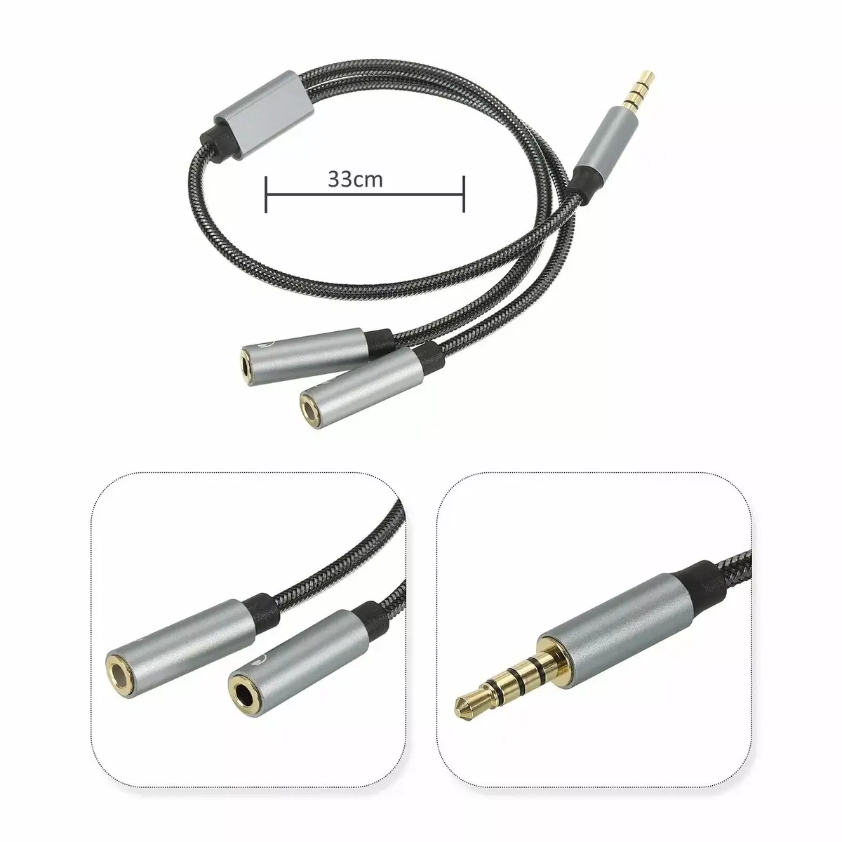 Audio adapter RoGer SP35Y 2x 3.5mm to 4‑pin Photo 2