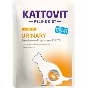 Mitrā kaķu barība KATTOVIT 77228 Pieaugušajiem Vistas 85 g — urīna pH kontrole, nieru atbalsts