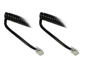 Good Connections Telephone Cord THS-05 4m Black RJ10 Spiral Cable
