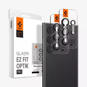 Защитное стекло Spigen Optik Pro EZ Fit для Galaxy S24 Ultra Черное Пыле-Царапиноустойчивое